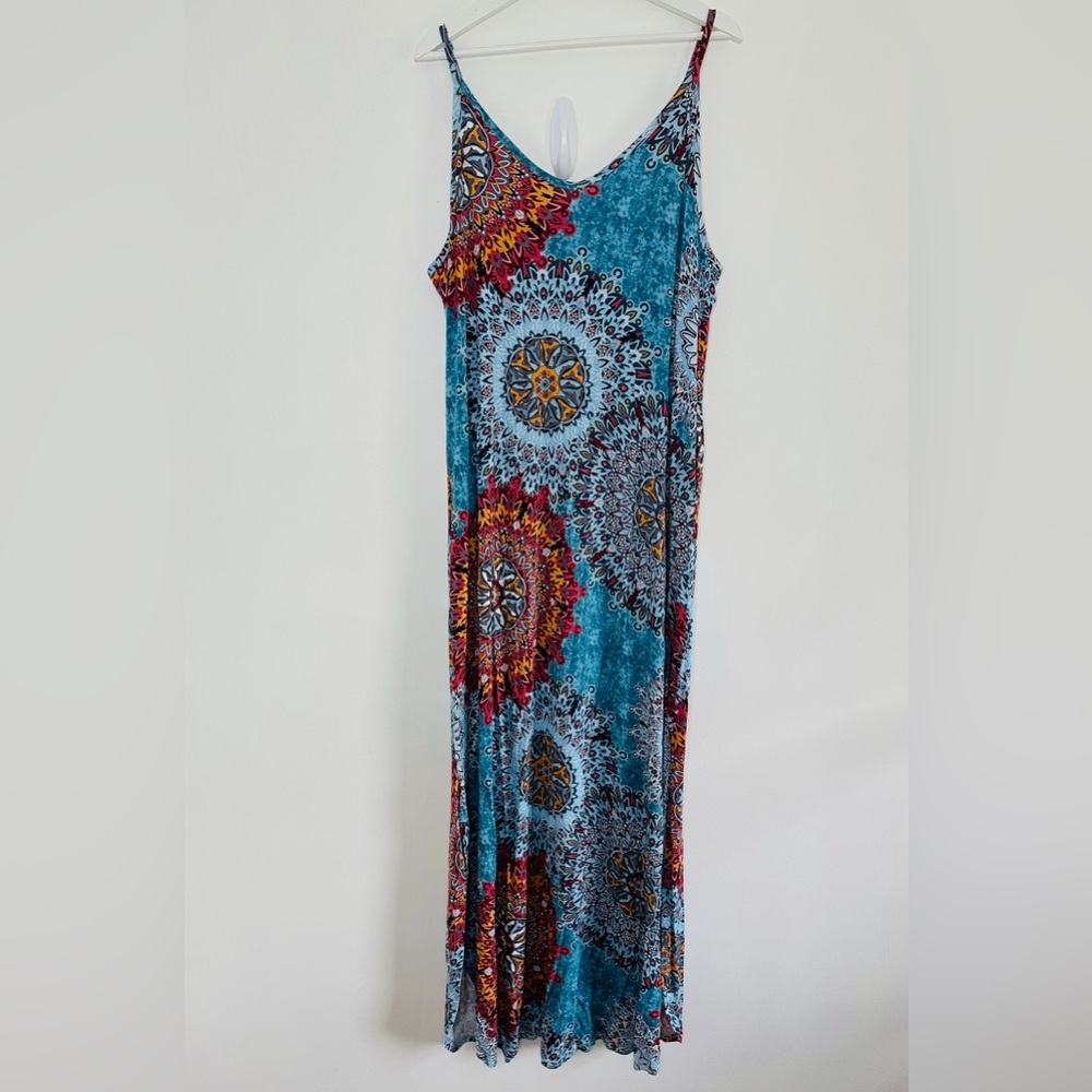 Amazon Essentials Blue Mandala Dress - image 2